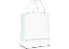 SACOLA PAPEL LISA BRANCA 32X26,5 G
