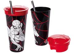 COPO 540ML C/CANUDO HOMEM ARANHA 8951