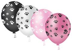 BALAO DECOR. PEGADAS DOG SORTIDO 10 C/25