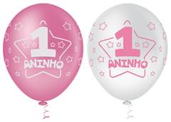 BALAO DECOR. 1 ANINHO ROSA 10 C/25