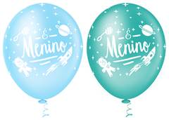 BALAO DECOR. MENINO AZUL CL/BCO 10 C/25