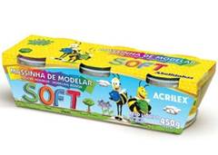MASSA MODELAR SOFT ACRILEX C/3 450G