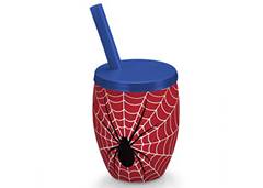 COPINHO C/CANUDO 300ML ARANHA 