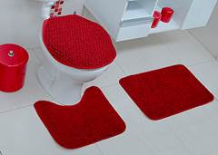 TAPETE BANHEIRO SLIM ASTRA 3PCS BORDO