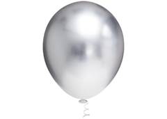 BALAO PLATINO REDONDO 5 PRATA C/25