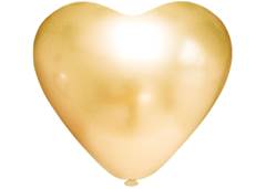 BALAO PLATINO CORACAO 10 OURO C/25