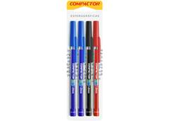 CANETA ESFE COMPA 07B C/2AZ 1/VM 1/PT
