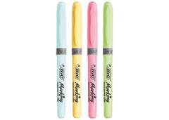 MARCA TEXTO BIC MARKING PASTEL SORT C/4