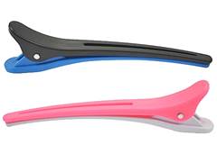 CLIPS PLAST BICOLOR SANTA P/CABELO C/6