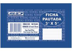 FICHA PAUTADA N1 3X5 C/100 6241