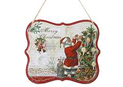 PLACA DECOR 15CM METAL VINTAGE RET YANG