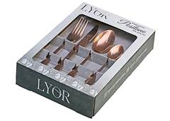 FAQUEIRO 24PCS LYOR INOX POSITANO ROSE