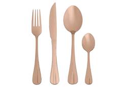 FAQUEIRO 24PCS LYOR INOX POSITANO ROSE