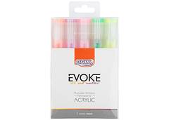 MARCADOR ACRILICO ARTIST EVOKE 5 CORES
