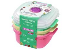 CONJ POTE C/3 PLAST SANREMO SR450/3C