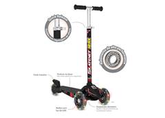 PATINETE SKATENET 92CM MAX LED BLACK 