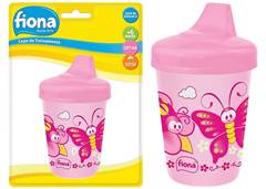 COPO PLAST DESENHO FIONA 207ML ROSA