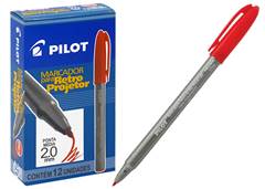 MARCADOR RETROPROJETOR 2MM PILOT VERMEL