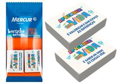 BORRACHA MC APRENDER P/VIDA C/2 BRANCO