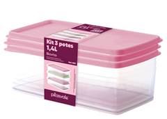 POTE C/3 RETANGULAR 1,4L BIOVITA PLASVAL