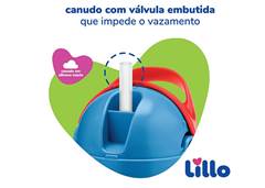 COPO C/CANUDO LILLO 300ML SIL AZUL630221