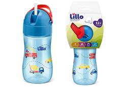 COPO C/CANUDO LILLO 300ML SIL AZUL630221