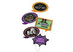 PLACAS DIVERTIDAS HALLOWEEN C/8