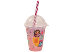 COPO 280ML C/CANUDO CASA MAGICA DA GABBY