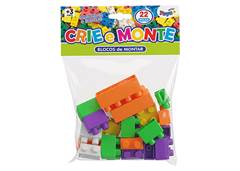 BLOCOS MONTAR CRIE E MONTE PEQ C/22PCS 