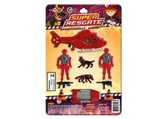 BONECO EQ.RESGATE HELIC/BARC 34CM SM 825