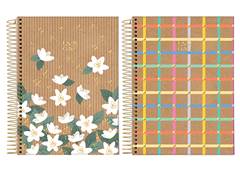 CADERNO CAPA DURA KRAFT COLOR 10X1 160F