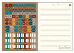 CADERNO CAPA DURA KRAFT COLOR 10X1 160F