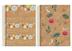 CADERNO CAPA DURA KRAFT COLOR 10X1 160F