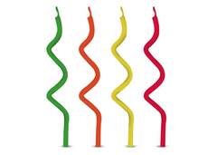VELA ESPIRAL NEON C/18 SORT SILVER