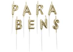 VELA PARABENS C/6 DOURADO SILVER 