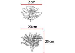 FOLHAGEM MINI FLOR32CM PLANTA X21 VERMEL