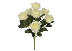 BOUQUET ROSA X7 33CM CREME
