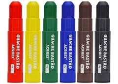 TINTA GUACHE BASTAO 10G ACRILEX C/6 SORT