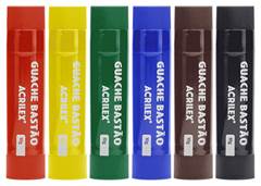 TINTA GUACHE BASTAO 10G ACRILEX C/6 SORT