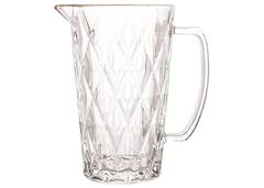 JARRA DE VIDRO DIAMOND LYOR 1L TRANSPARE