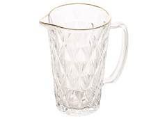 JARRA DE VIDRO DIAMOND LYOR 1L TRANSPARE