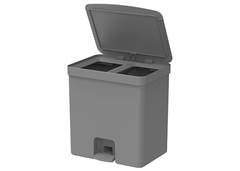 LIXEIRA DUPLA C/PEDAL TRIUM 20L OU CHUMB