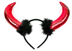 TIARA CHIFRE EM TECIDO C/MARABU MOD6484