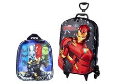 MOCHILA+LANCHEIRA MARVEL HOMEM DE FERRO 