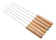 CONJ GARFO P/FONDUE C/6PCS MADEIRA