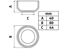 TIGELA EMPILHAVEL 8CM HS