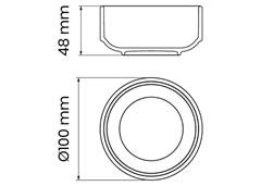 TIGELA EMPILHAVEL 10CM HS