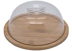 PORTA QUEIJO C/TP BAMBU 19CM YANGZI