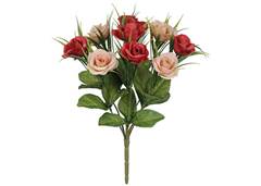 BOUQUET ROSA X9 31CM MARSALA OUTONO CHA