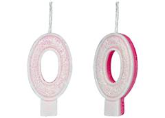 VELA ANIVERSARIO N°0 ROSA GLITER REGINA?